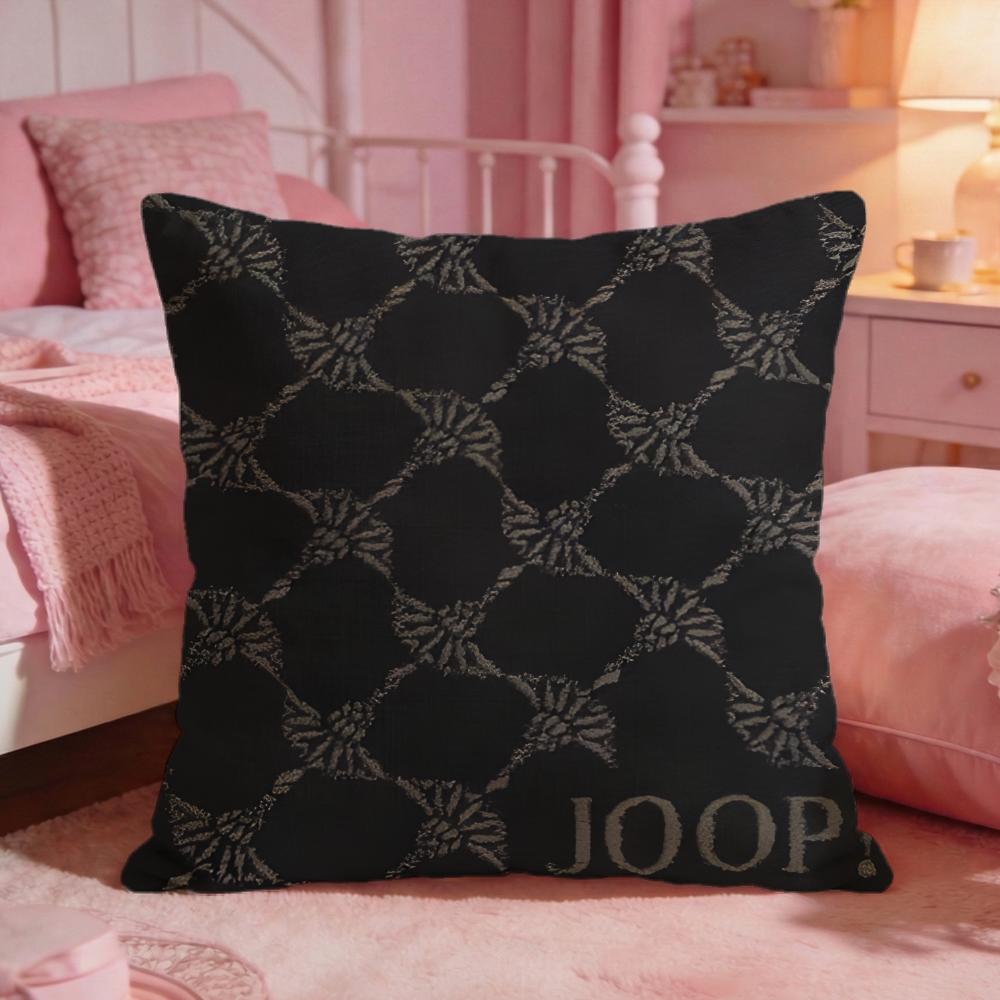 JJoopS Brand Classic Logo Cushion Cover Premium Comfort Reversible Pillow Cove Two In One Design For Any Room Car Interior