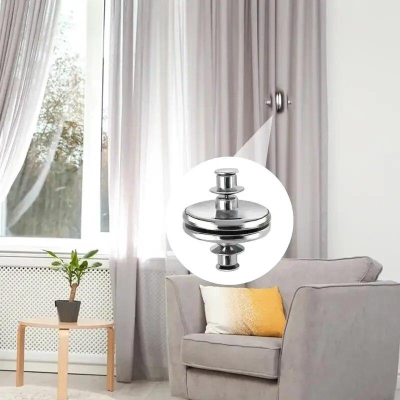 1-20PCS Curtain Magnetic Button Nail Free Detachable Window Curtain Close Magnet Buckle Drape Holders Magnetic Tiebacks