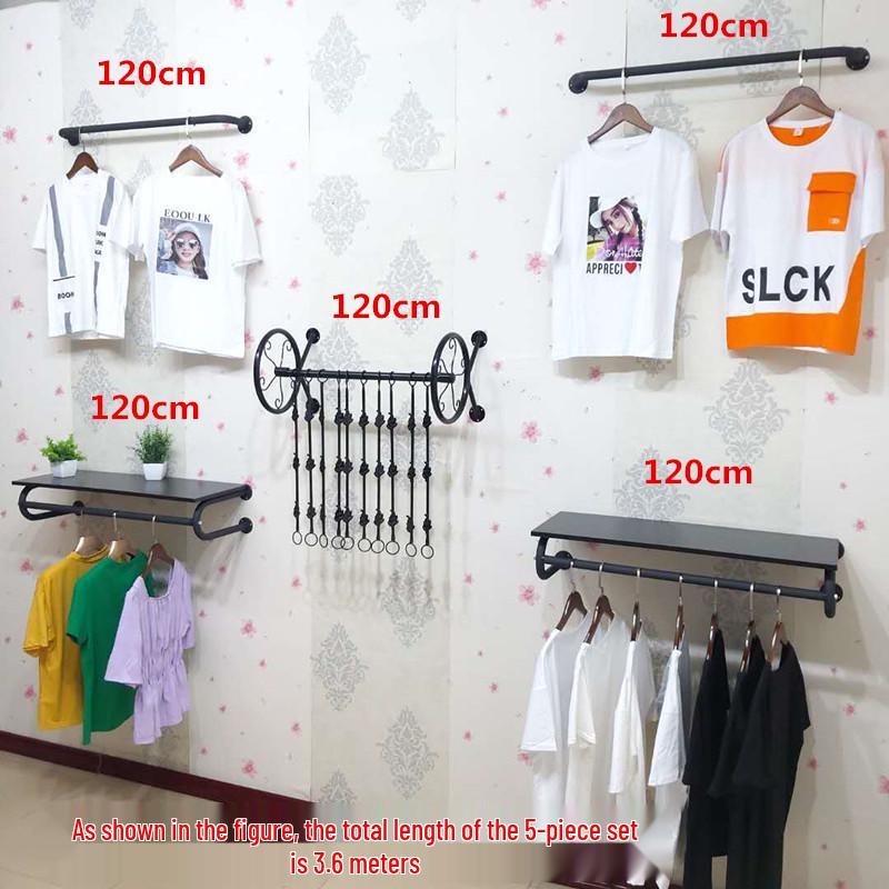Wall-Mounted Clothing Display Rack for Children's and Women's Apparel