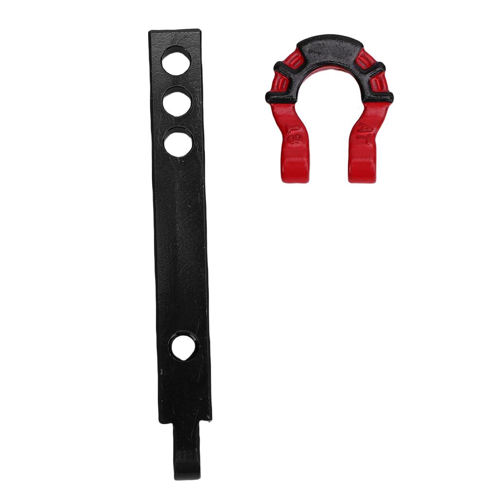 Metal RC Trailer Hitch Tow Hook High Strength Alloy Trailer Hitch Receiver for 1 8 1 10 RC Crawler Accessories Red