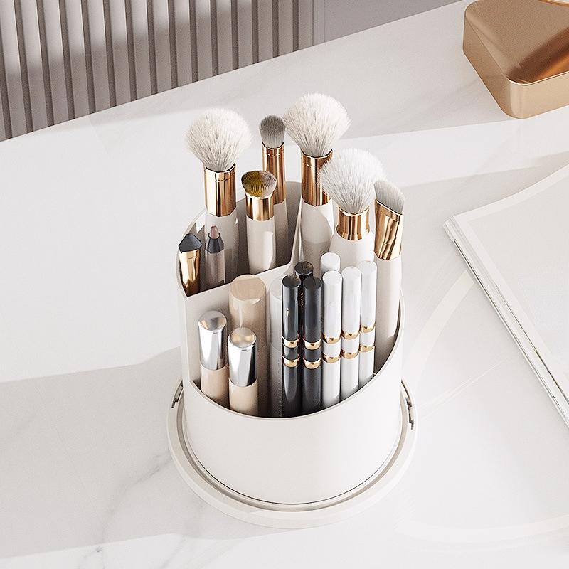 Косметический органайзер вращающийся тубус для хранения кистей для макияжа губная помада тени для век туалетный столик стол кисть для бровей хранение кистей