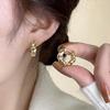 Серьги-кольца геометрические витые: Модный Кроссан Стиль для Женщин, Игольчатая Застежка, Модный и Универсальный Аксессуар