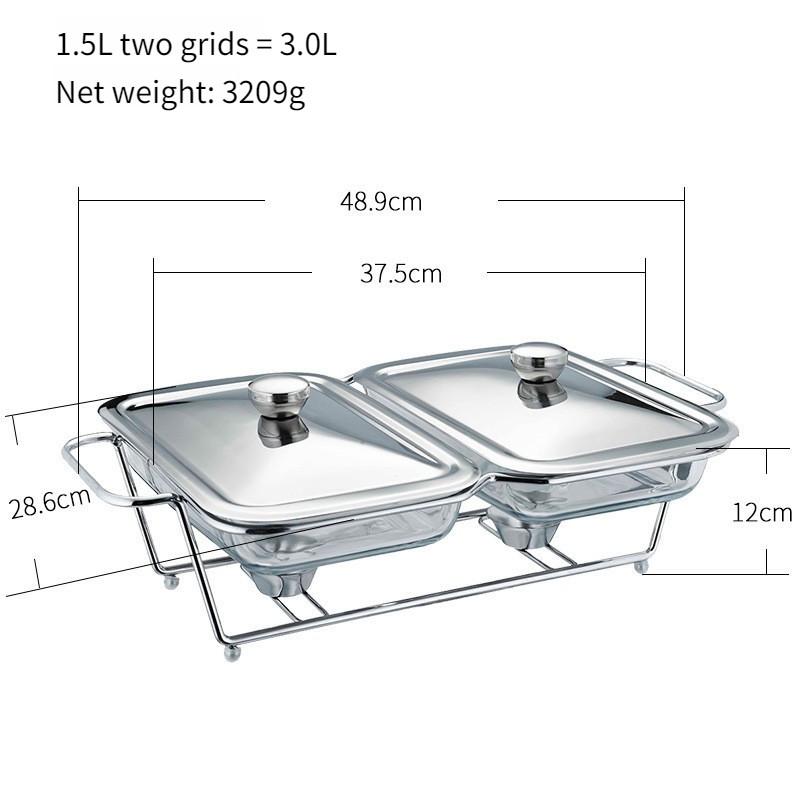 Стеклянная плита-буфет для ресторана, одно-, двух-, трехсекционные контейнеры для подогрева еды, бытовая прямоугольная плита для горячего горшка