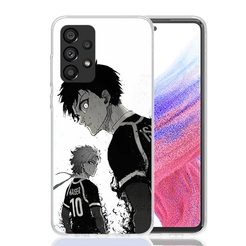 Blue Lock Isagi Yoichi Phone Case for Samsung Galaxy A52 A51 A50S A12 A22 A32 A72 A10S A30S A31 A71 Note 20 Ultra 10 Plus S10 Ga