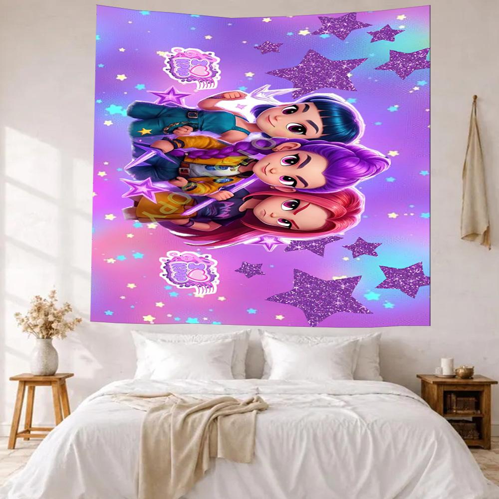 Huntrix Wall Decor Tapestry Art For Pet Memorial Birthdaywedding Party Backdrop Family Gift