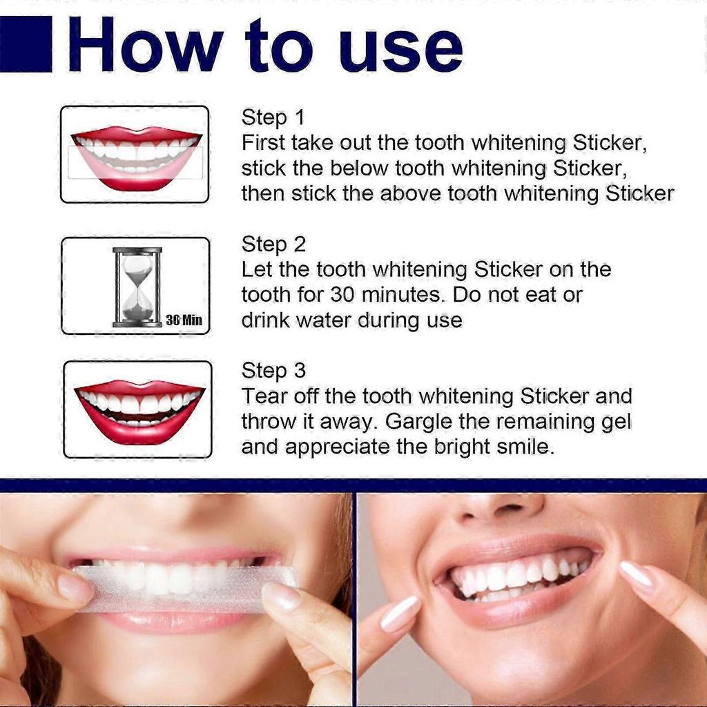 7Pcs Teeth Whitening Strips for Sensitive Teeth, Teeth Whitener, Peroxide Free, Deep Stains Removal, Enamel Safe Non-Slip Dry Strip Technology for Whi