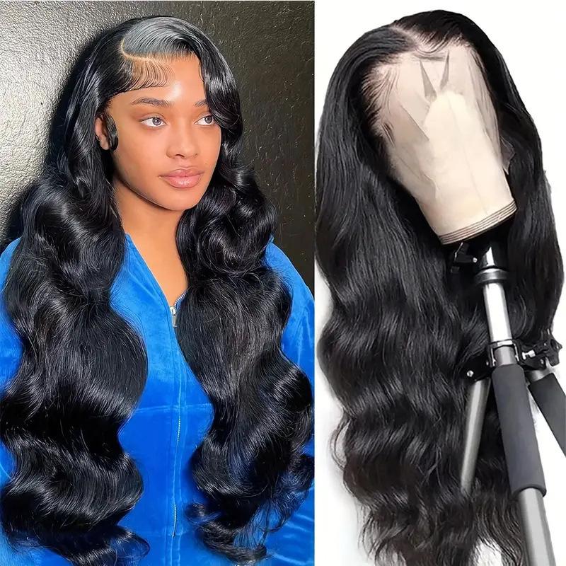 Front Lace Wig, Female Black Big Wave Long Curly Hair, Fluffy Natural Full Headgear