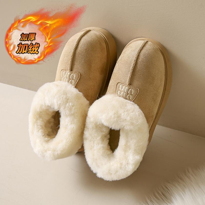 Fashion CRLAYDK Memory Foam Fuzzy Boots for Women Platform Big Toe Warm Fur Lined Suede Short Ankle House Shoes Anti Slip Outdoor Botas