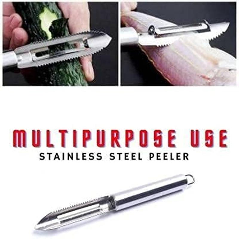 TreegoArt Stainless Steel Vegetable Peeler Perfect for Cutting & Peeling All Kinds of Vegetable and Fruits Straight Peeler - 8 Inches (Approx)