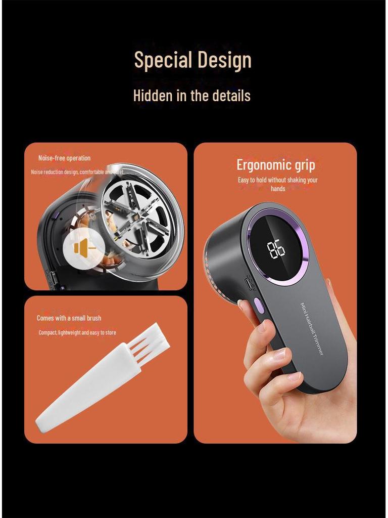 Бритва для ткани с цифровым дисплеем: Эффективно удаляет комки волос со свитеров и одежды