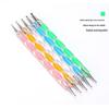 Nail Art Pen Set: 5 Acrylic Double-Ended Dotting Pens with Spiral Rod and Dotting Needle for Rhinestones