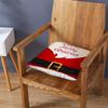 Merry Christmas Gift Decoration Pillowcase Red Print Cushion Cover Home Sofa Festive Short Plush Material
