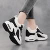 Women's Wedge Heel Platform Sneakers White Mesh Breathable Air Cushion Casual Walking Shoes Inner Heightening