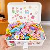 12PCS/Set New Girls Cute Colorful Cartoon Flower Hairpins Children Kids Lovely Hair Clips Barrettes Fashion Hair Accessories