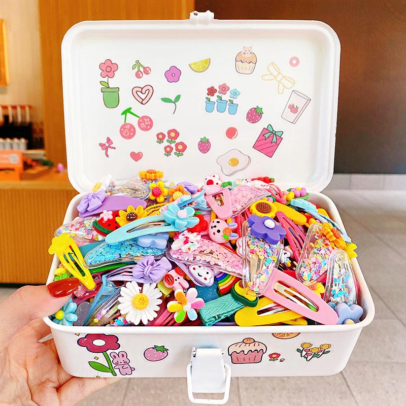 12 шт./набор Новые милые красочные мультяшные заколки для волос в виде цветков для девочек, детские прелестные заколки-автоматы, модные аксессуары для волос