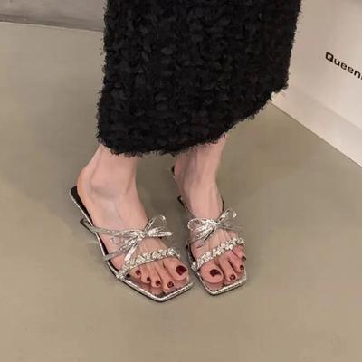 Женские летние новые роскошные дизайнерские босоножки со стразами из искусственной кожи, водонепроницаемые, сексуальные, с открытым носком, вечерние, женские туфли на высоком каблуке