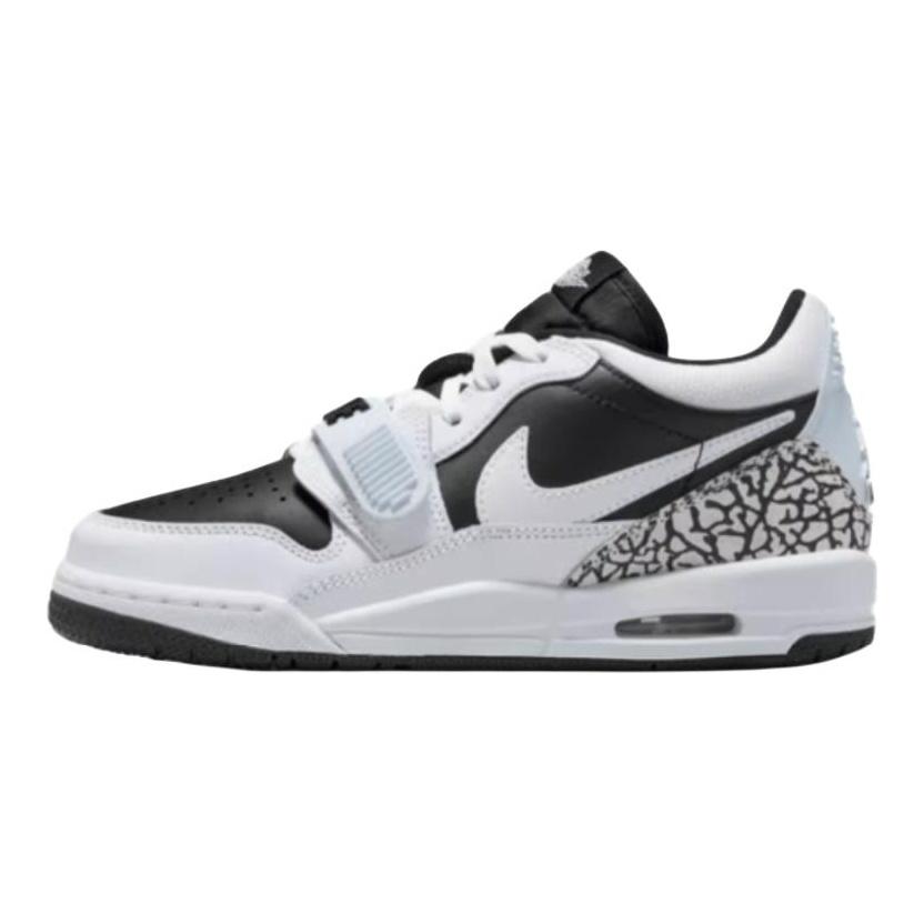 Jordan Legacy 312 Low Удобные Мягкие Низкие Кроссовки для Баскетбола для Детей Унисекс Белые Черные CD9054-111