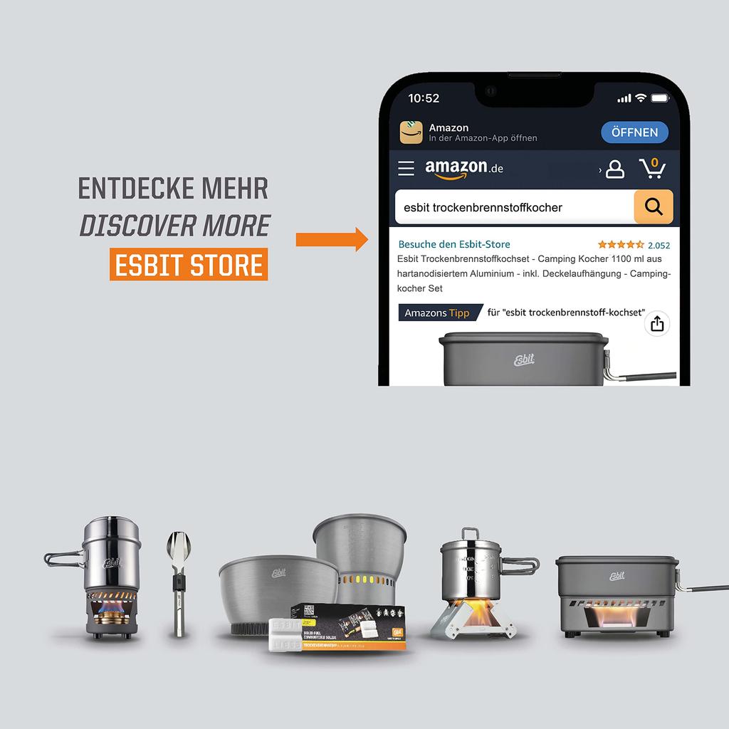 Esbit 1100 мл Легкая печь на твердом топливе и Кемпинг