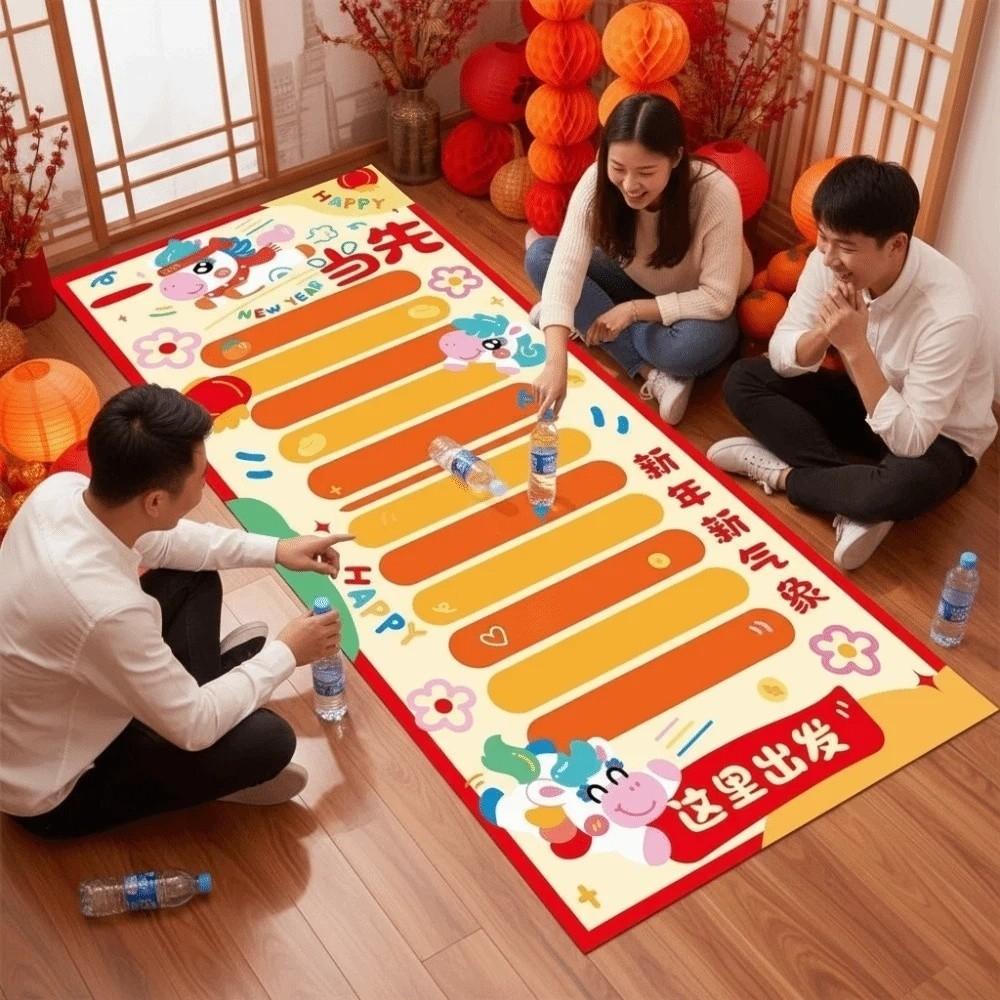 Gift Marker Pen New Year Game Carpet DIY Floor Rolling Game Props  Activity Decoration Supplies