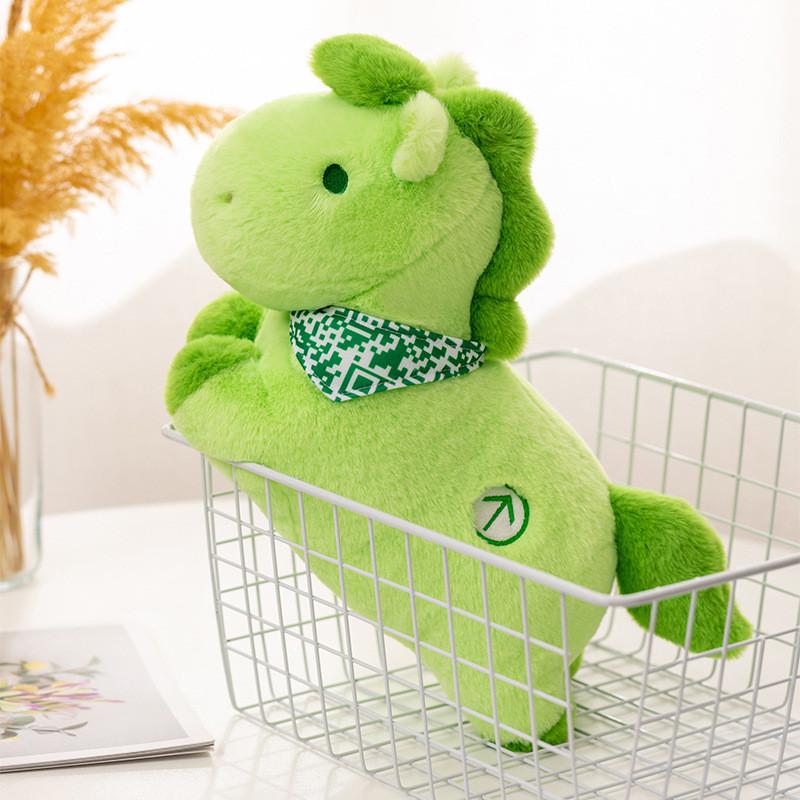 Плюшевая игрушка Зеленый конь с мозаичным шарфом для декора детской спальни, подарок для детей