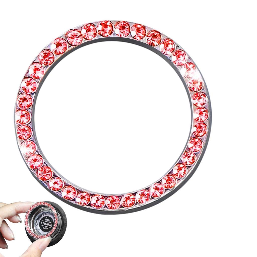 Крышка кнопки старт-стоп - Декоративное кольцо кнопки запуска автомобиля Автомобильный ручной работы с бриллиантами