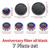 7Pcs 50th Anniversary Fiber Black Car Hood Front Rear Trunk Emblem Badge For BMW F20 E36 E46 X6 M4 E60 E93 E87 G01 G20 X3 X5 F30 FV7