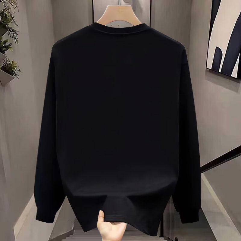 Pure Cotton Heavy-Duty Long-Sleeved T-Shirt, Young And Young Men'S And Women'S Autumn Tide Brand Loose Leisure Ruffian Handsome Business Clothes