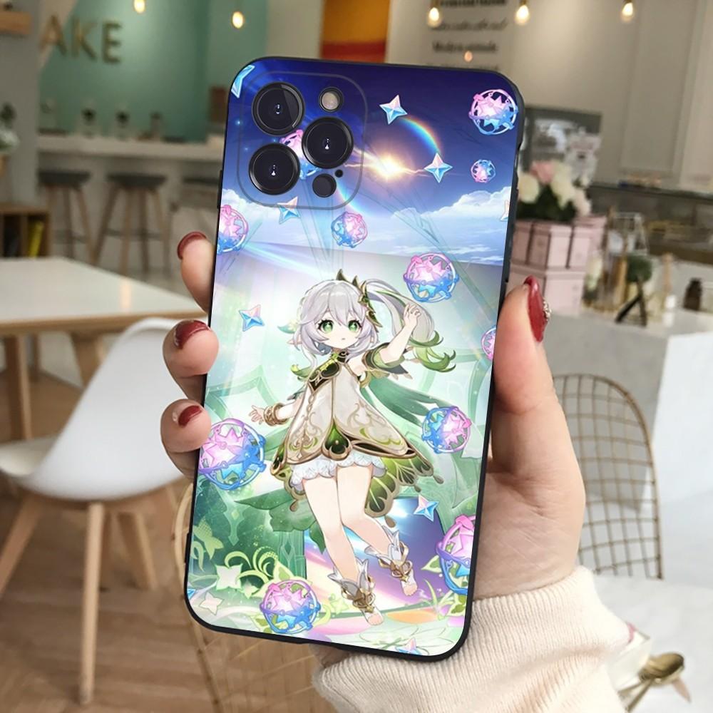 Кейс для телефона Нахида Genshin Impact Силиконовый Мягкий для iphone 16 15 14 13 12 11 Pro Mini XS MAX Plus X Чехол