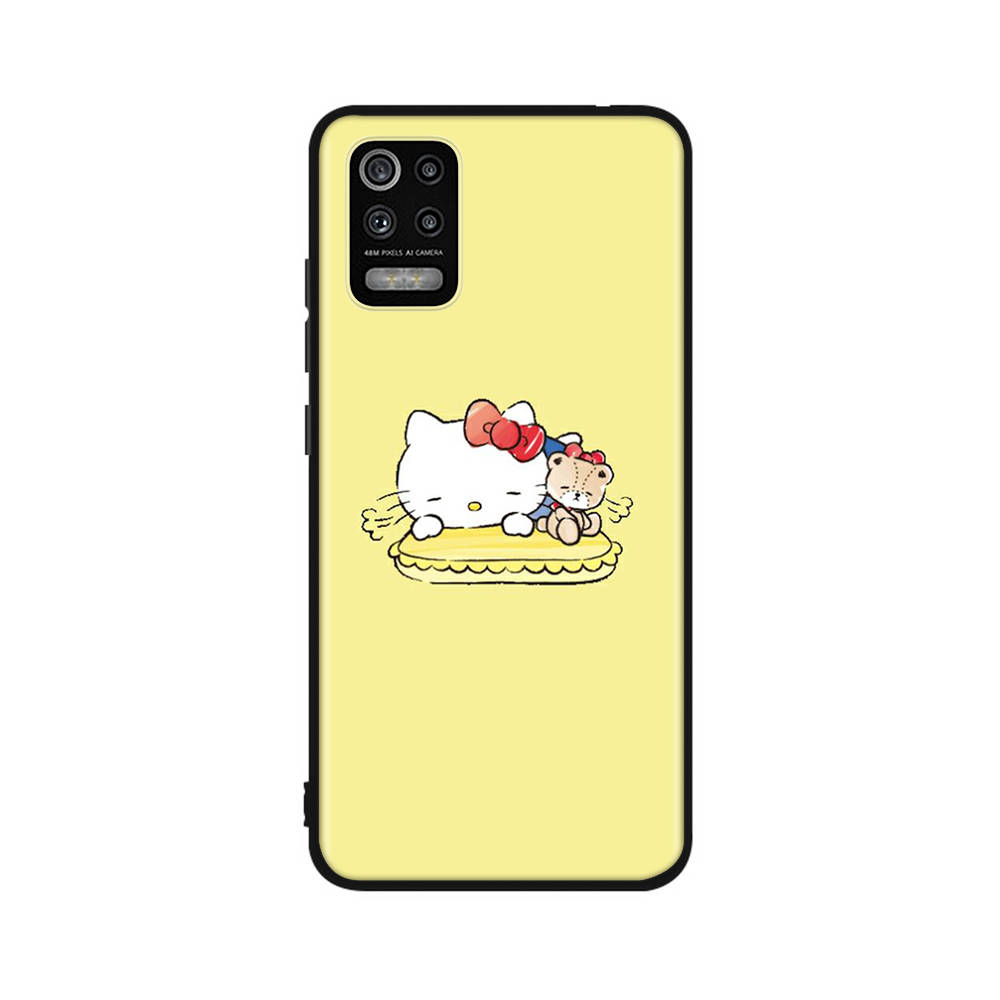 KT68 Прекрасный чехол Hello Kitty для Samsung A04 A14 A23 A34 A54 M23 M33 M52 M53 Realme 10 9 C30S C35 C55 VIVO Y02S Y21 Y33S Y51 X80 Pro Прозрачный чехол