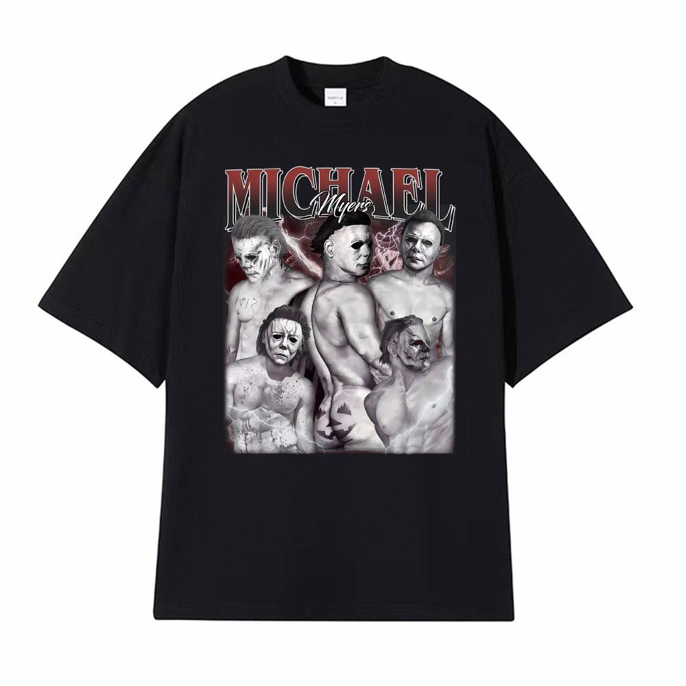 Michael Myers Sexy Funny Halloween Graphic T Shirts Unisexs Women Clothing Fashion Vintage Tshirt Short Sleeve Oversized Tshirts