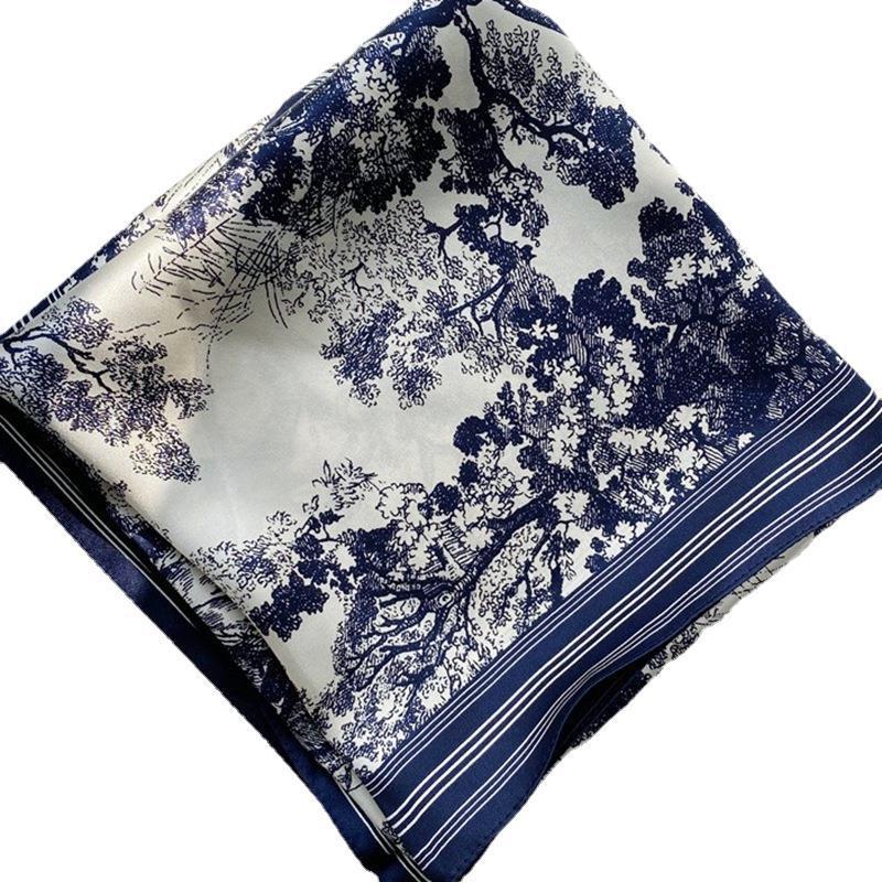 Фэнтезийные джунгли, шелковый креп-сатин квадратный шарф женский весенне-осенний универсальный шарф из тутового шелка производитель