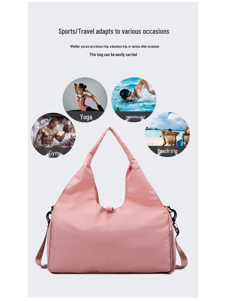 Women's Cross-border Yoga Sports Bag: Large Capacity, Wet/Dry Separation, Custom Logo, Ideal for Fitness and Travel