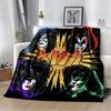 Плед с узором группы KISS Легкий плед для гостиной, спальни, детской комнаты Теплый плед Рождественский подарок