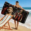 Ibrahim Maza Print Beach Towel, Large Soft Quick Dry Towel for Beach Camping Swimming