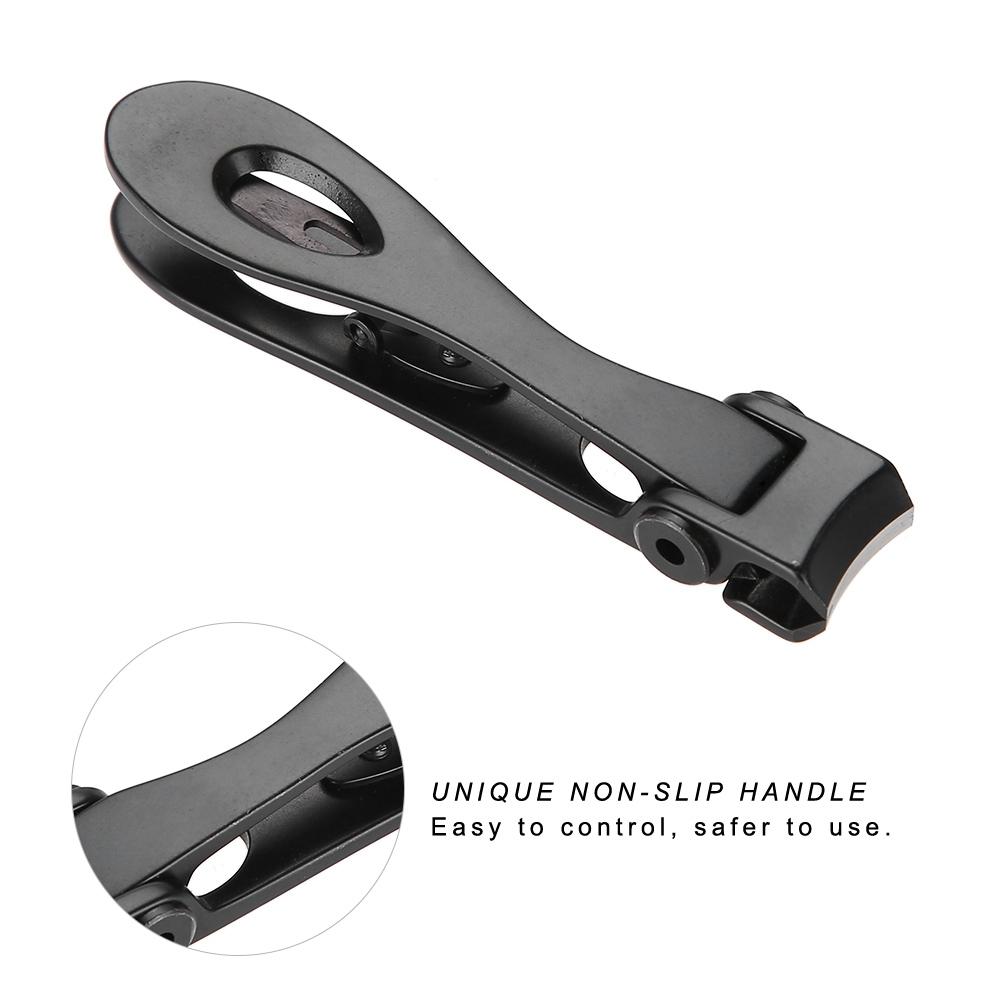 Портативные кусачки для ногтей из нержавеющей стали, инструмент для маникюра и педикюра, маленькие, черные.