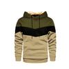 Young Men's Autumn and Winter Casual Sports Hoodie Fashion Patchwork Sweatshirt Large Size Hooded Coat