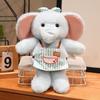 Plush Sheep Elephant Toys With Striped Apron And Bow Decoration For Gift Kids