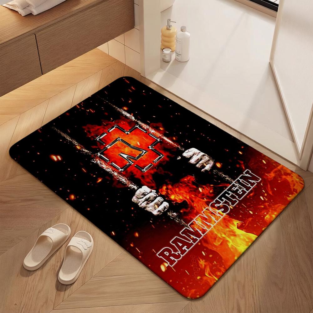 Rammstein German Industrial Metal Style Rectangular Rug Durable Easyclean Carpet For Living Room Hallway Balcony Home Decor Valentine'S Day Gift
