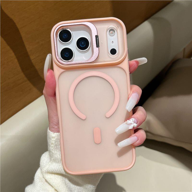 Чехол iPhone 17 Air с Color-Block, ощущением кожи, металлическим креплением для объектива и магнитной адсорбцией для Apple 16/15