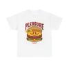 Футболка с графическим принтом "Pleasure Burger" Винтаж 90-х Ретро Унисекс Плотный Хлопок Унисекс Футболка