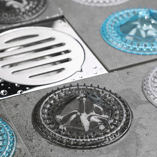 10 шт. Пластиковые заглушки для волос в сливном отверстии для пола, сетчатые крышки, простая установка, средство для домашнего обслуживания