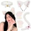 Костюм Кошки для Косплея: Костюм на Хэллоуин с повязкой на голову с ушками, перчатками-лапами и аксессуаром-хвостом