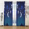 Islamic Traditional Festival Eid Curtain Luxury Living Room Bedroom Home Decor Shade Curtain 2 Panel Punch Hooks