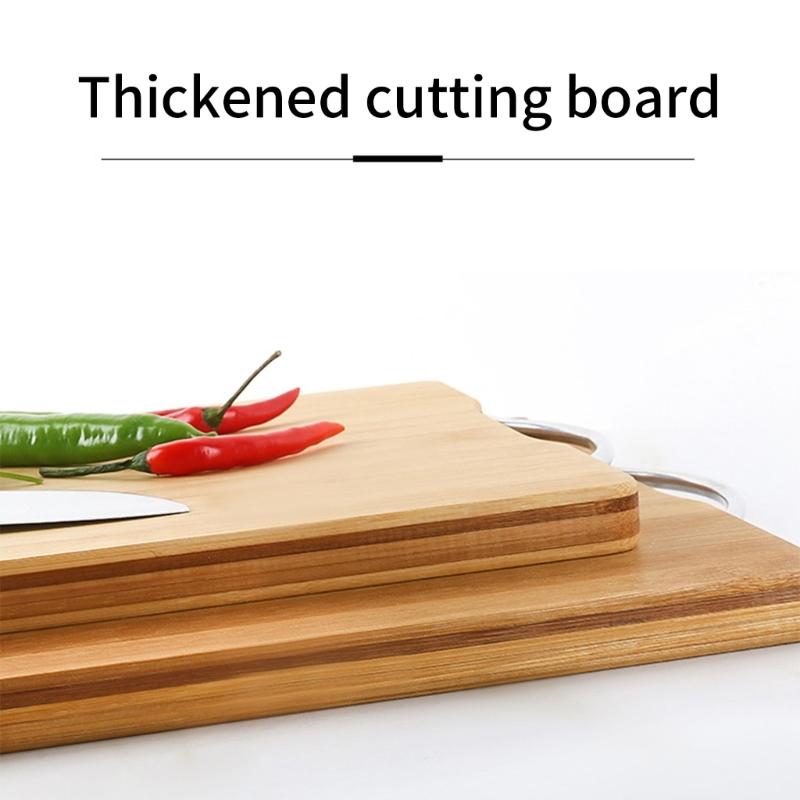 3Pcs Thick Wood Chopping Board Kitchen Household Serving Board Double Sided Rectangular Cutting Board Cheese Steak Tray
