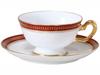 Okura Toen Gold Wing Cup Блюдце (Марон) и 6с/3491