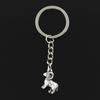 Fashion 30mm Key Ring Metal Key Chain Keychain Jewelry Antique   Plated Goat Ram 23x19mm Pendant