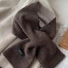 Wool Solid Color Double-sided Lazy Cross Wool Scarf Women's Winter All Match Warm Children's Parent Child Scarf