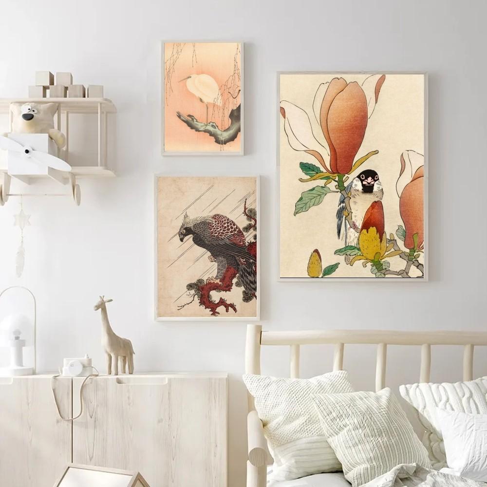 1 шт. Хокусай О-Охара К-Косон японский стиль искусства самоклеящийся художественный постер водонепроницаемая бумажная наклейка для кофейни бара настенный декор