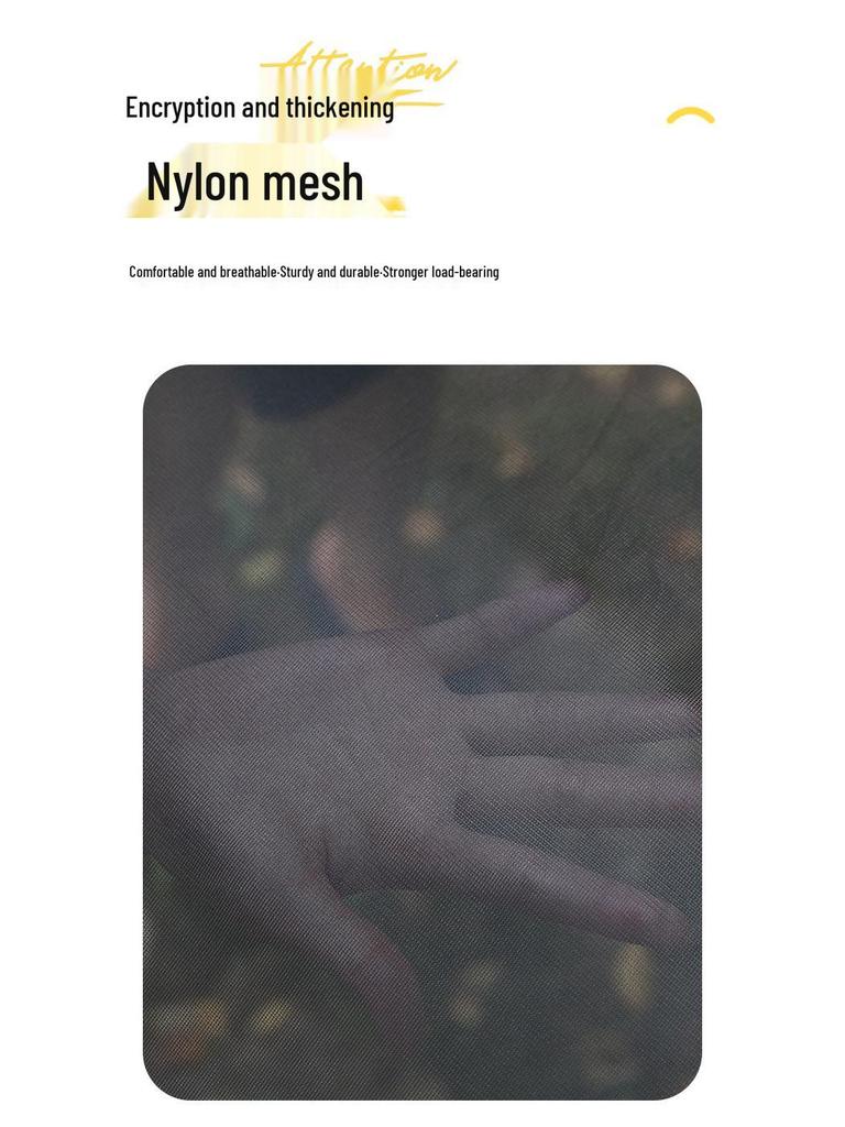 Cross-Border Triangle Air Hammock: Black Breathable Elastic Mesh for Outdoor Camping