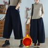 DIMANAF 2025 Women Autumn Winter Plus Size Jeans Thicken Flocking Vintage Cotton Denim Long Pants Warm